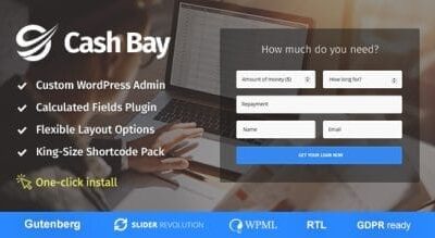 Cash Bay Theme – Banking and Payday Loans WordPress Theme