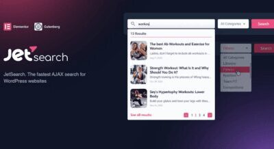 JetSearch – AJAX-Based Fast Search Widget for Elementor