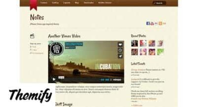 Themify Notes WordPress Theme + Activation