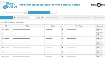 WP Sheet Editor Editable Frontend Tables Addon