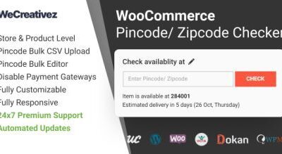 WooCommerce Pincode Zipcode Checker