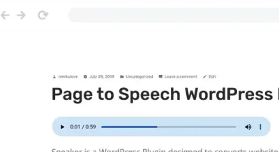 Speaker – Page to Speech Plugin for WordPress