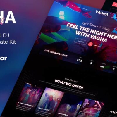 Vagha – Night Club & DJ Elementor Template Kit