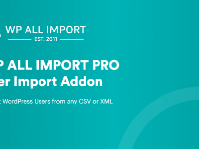 WP All Import Pro User Import Add-On